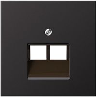 Лицевая панель Jung LS990 metal для 2-м. розетки RJ11/RJ45 алюминий темный картинка